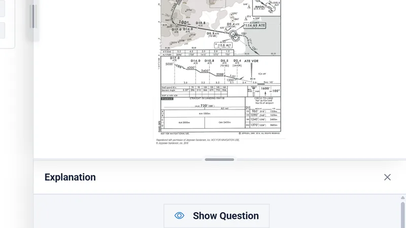 Side panel with the image preview on top and the explanation below, including a Show Question button.